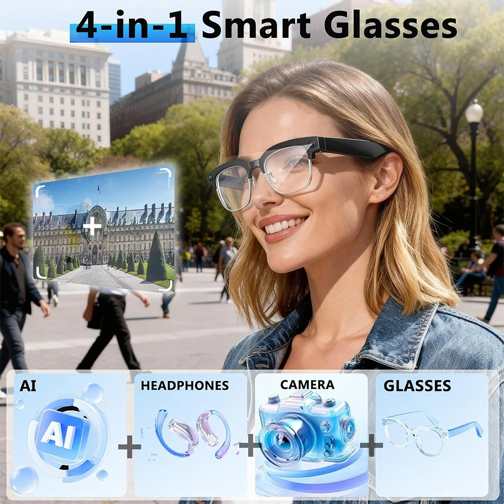 4K Smart AI Glasses 8MP Camera - Photography Videography review and price