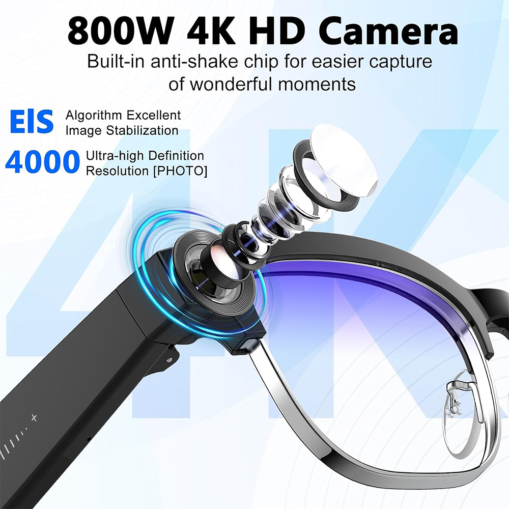 4K Smart AI Glasses 8MP Camera - Photography Videography review and price