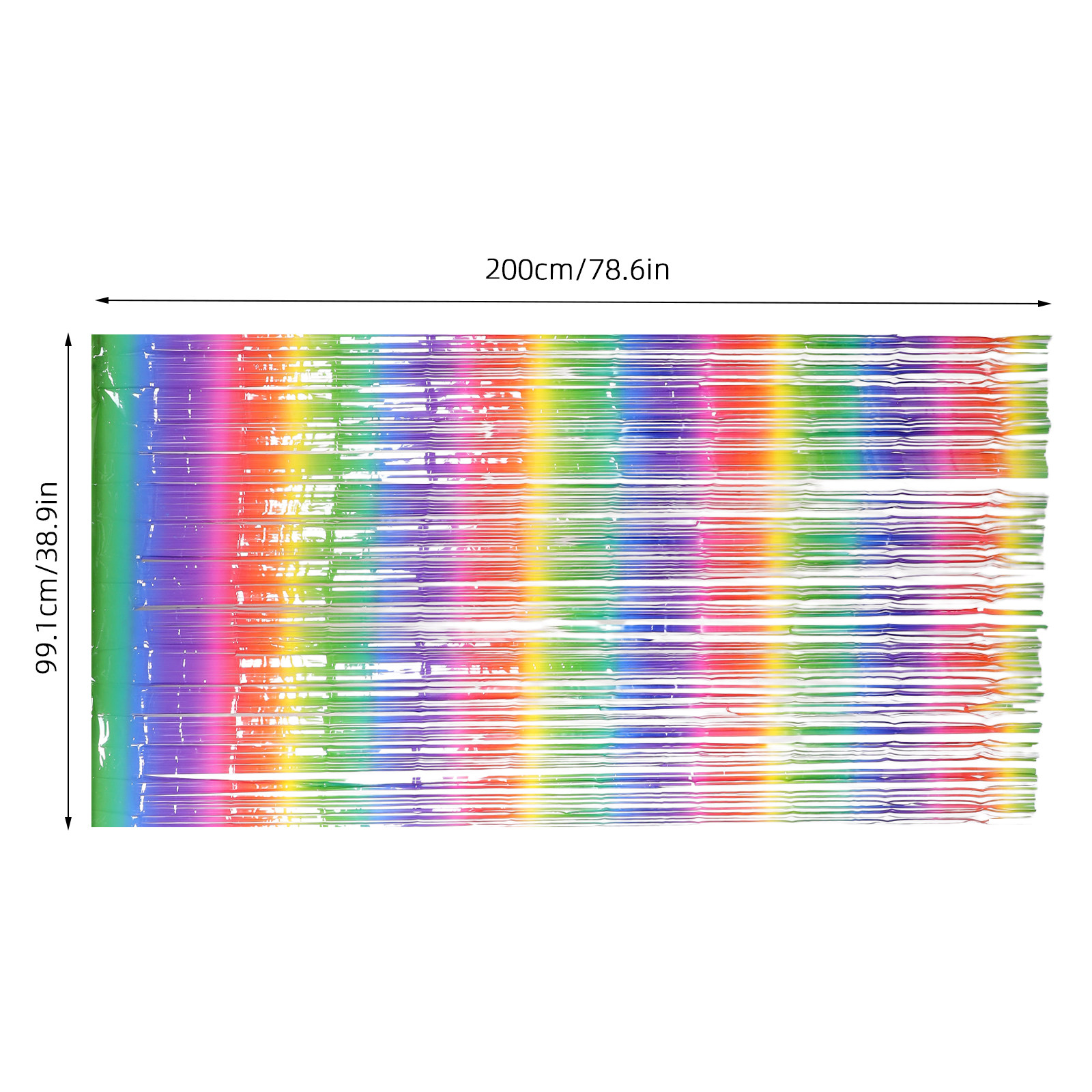 2Pcs Rainbow Foil Curtain Phot - Photography Day review and price