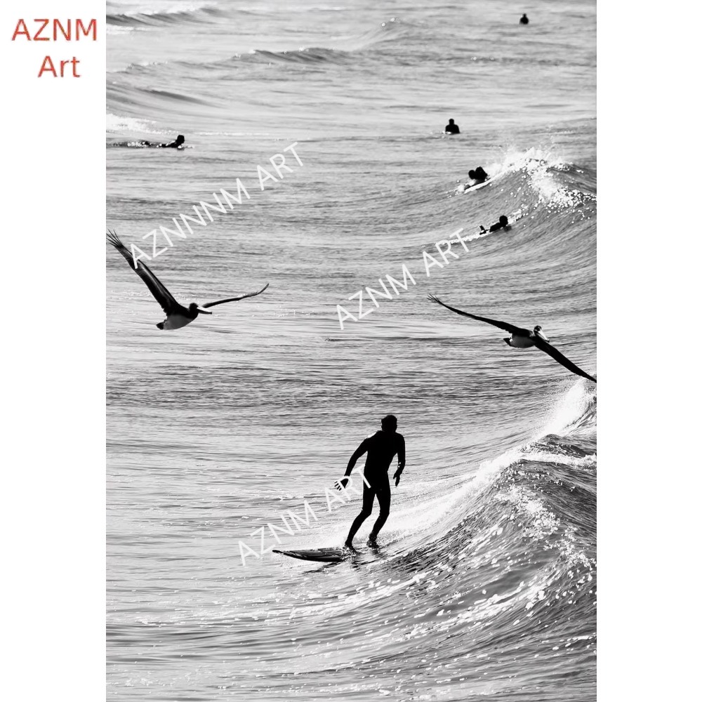 1PC ，Fine Surfing Black and Wh - Photography Black And White review and price