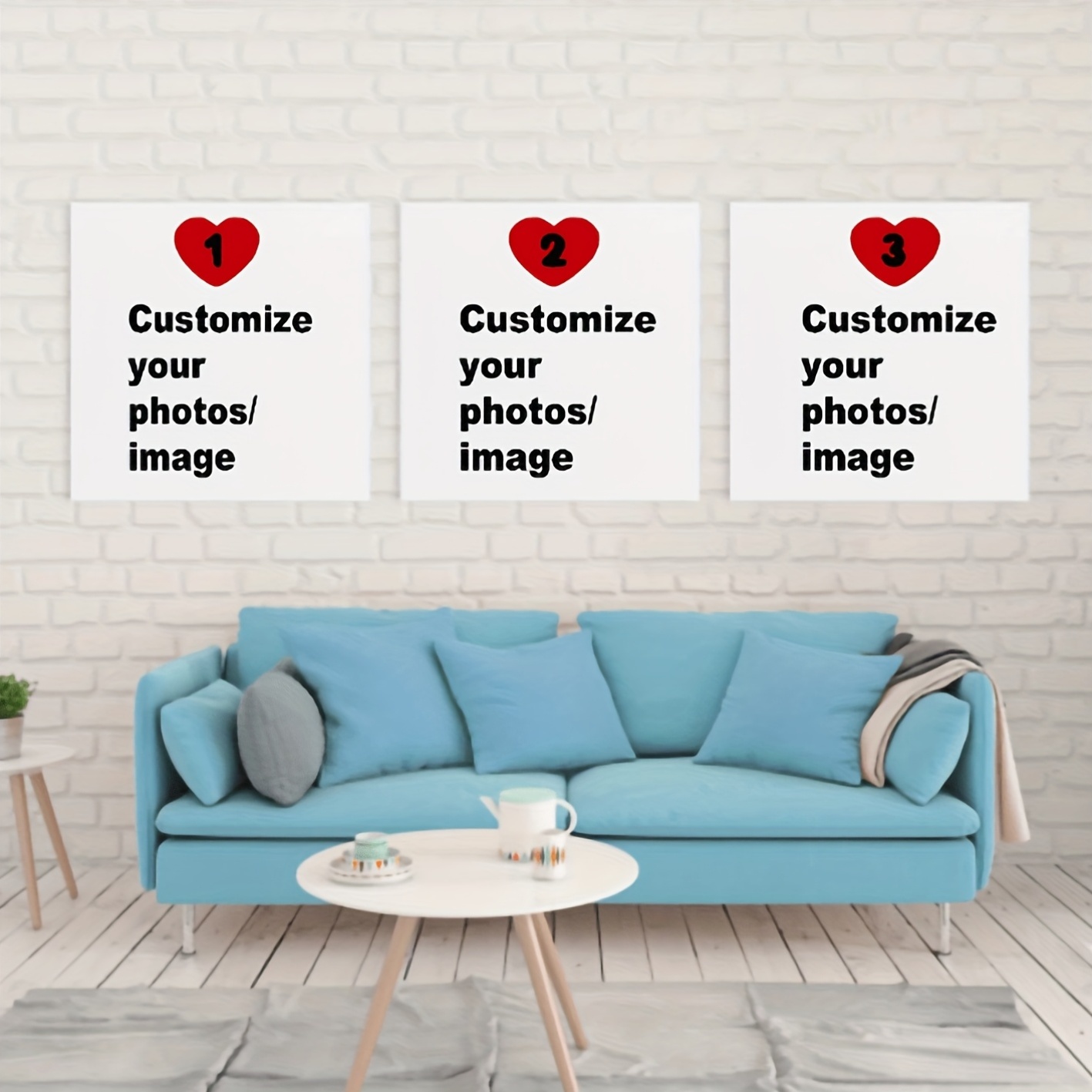3pcs/set Custom Square Canvas  - Photography Interior review and price