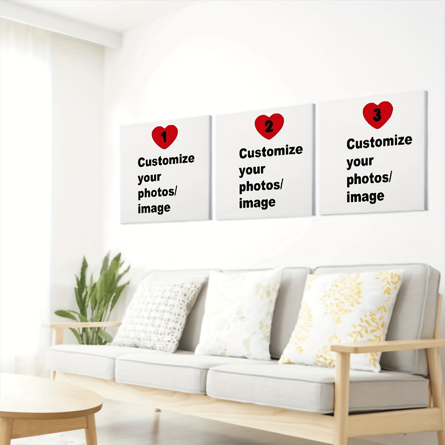 3pcs/set Custom Square Canvas  - Photography Interior review and price