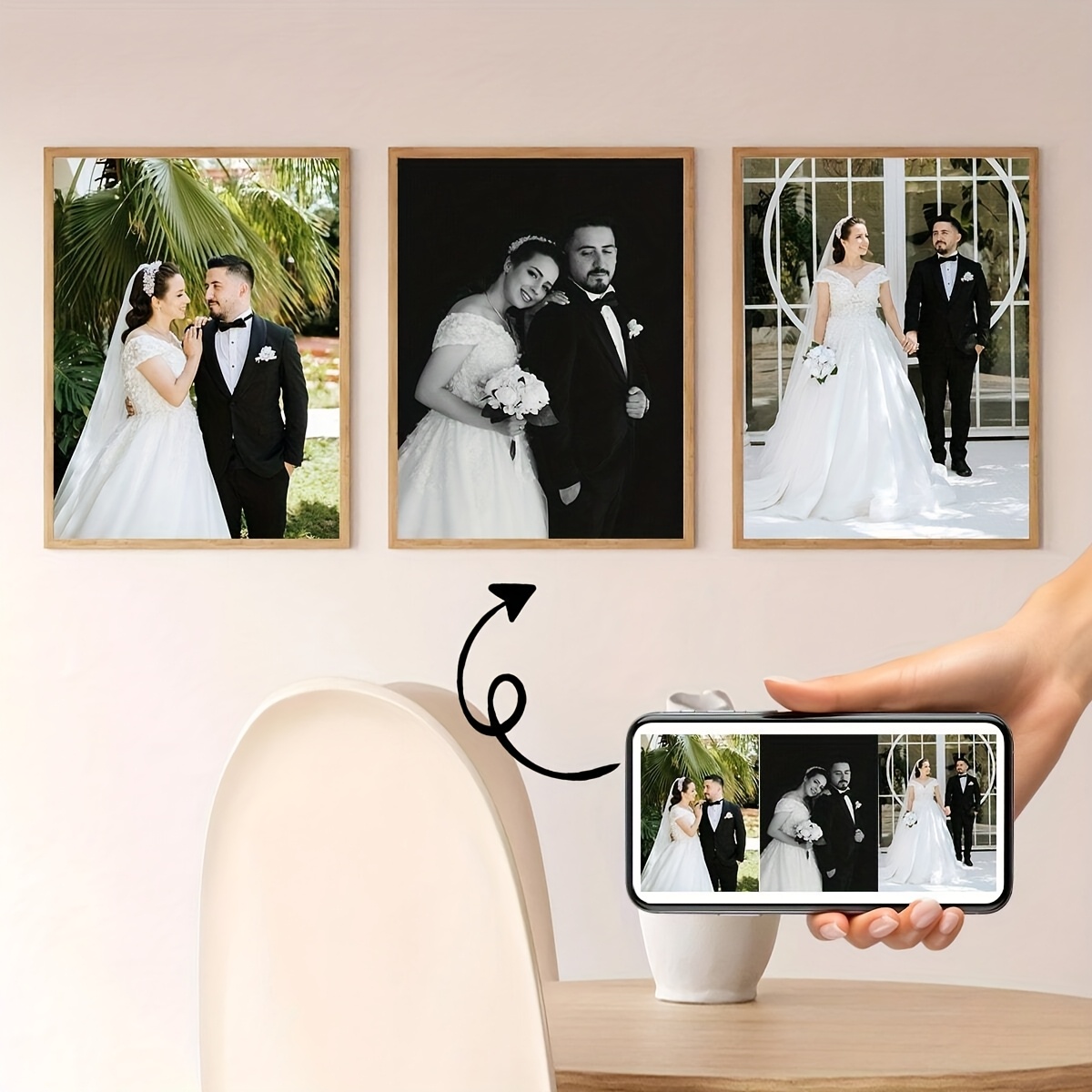 3pcs/set Custom Square Canvas  - Photography Interior review and price