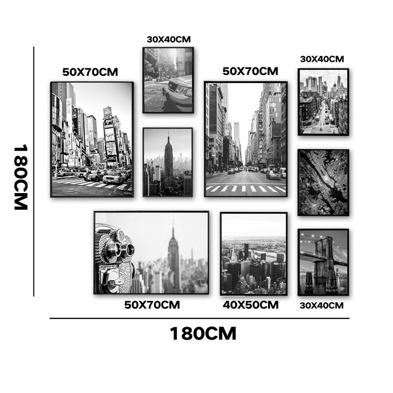 New York City Canvas Painting  - Photography Black And White review and price