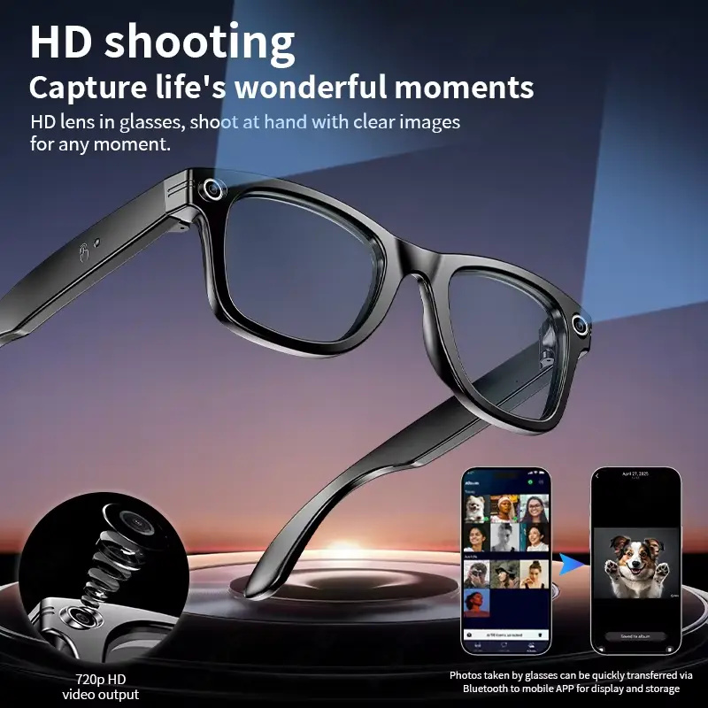 AI Smart Glasses with 8MP Came - Photography Videography review and price